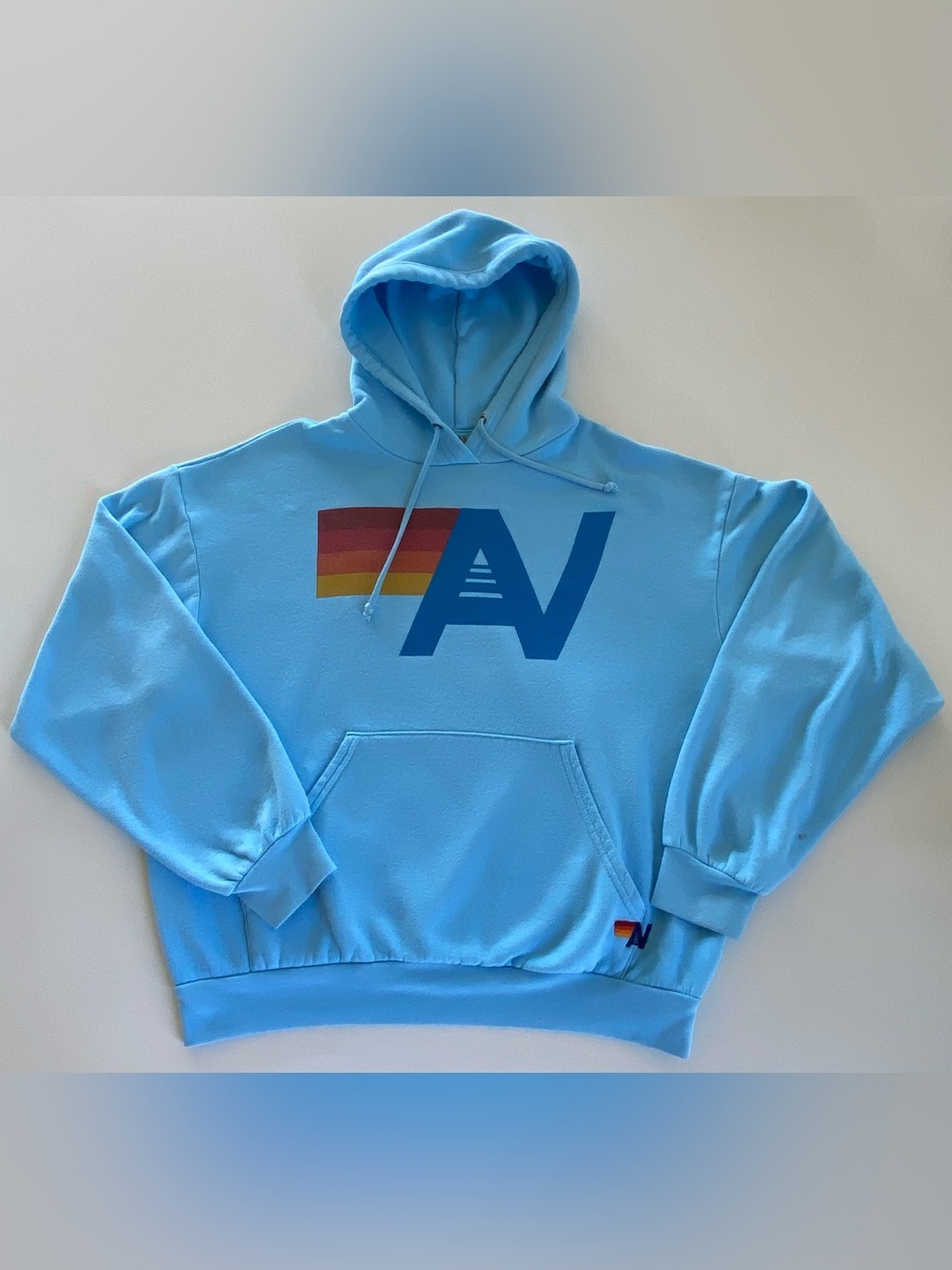 AVIATOR NATION Logo Hoodie in Light Blue 🌈 Unisex XS - Picture 8 of 17